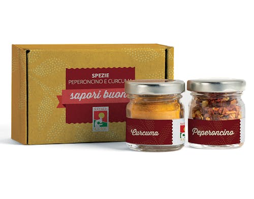 Coppia di spezie con messaggio di auguri 2023